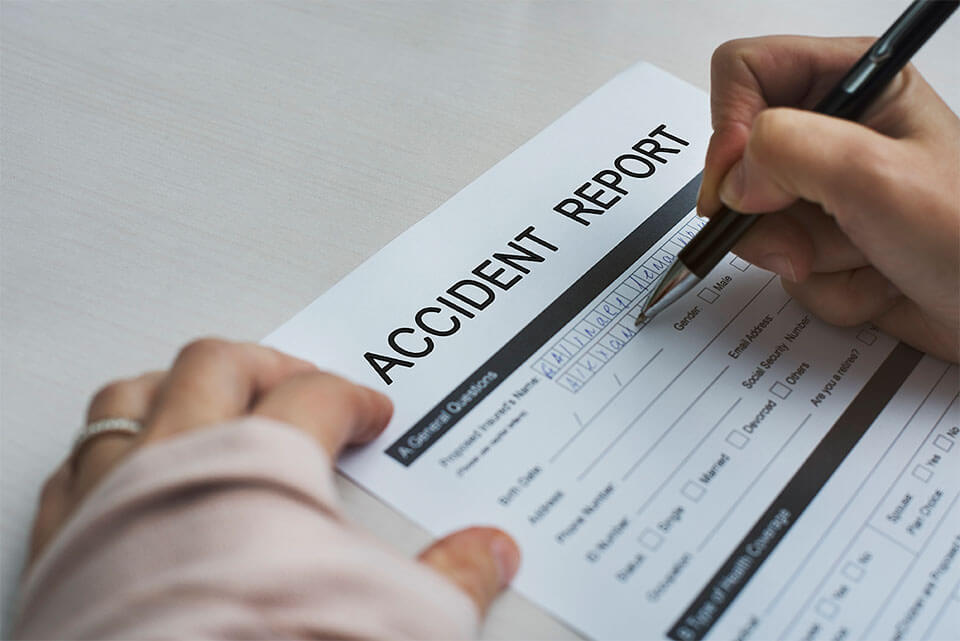 an accident report for a personal injury claim